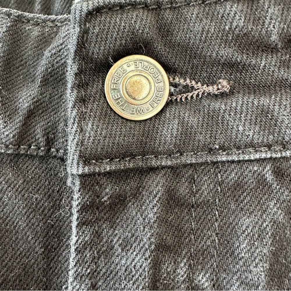 Free People Wide Leg Boot Cut Jeans Denim My Own Lane Going Out Rodeo Festival - Picture 9 of 15